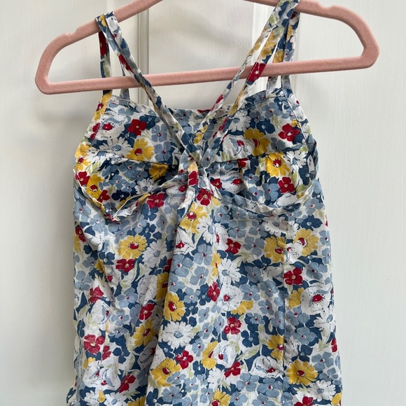 Ralph Lauren 24M Blue, Yellow, Red, and White Floral Formal Tanktop Blouse - Picture 5 of 6